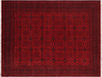 handmade Tribal Biljik Khal Muhammadi Red Blue Hand Knotted RECTANGLE 100% WOOL area rug 10x13